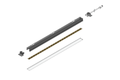 Moove3 led profiel 3m WDC 24V 10W/M zwart